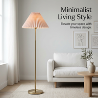 Pleated Tapered Lampshade Lamp Shades, Pink Light Shade for Table Lamp, Minimali #variant:Slanted Height 160cm, Length 39cm (with hardware)
