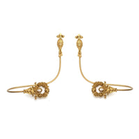 Curtain Holdback with Ornamental Gilded Ornamental Top Side Holder Wall-Mounted Hardware for Bedroom