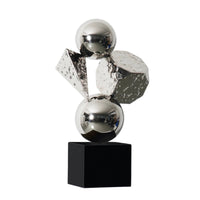 Geometric Sculpture Abstract Decorative Sculpture Mirror Finish for Living Room