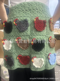 Crochet Chicken Egg Collecting Apron