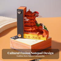 Creative Gift 3D Paper Carving Memo Pad Aesthetic Design Tear-Away Sculpture Notepad Multifunctional for Students, Gifting, Study Room, Home