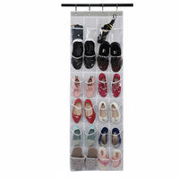 Over the Door Storage Bag Cotton Linen Material Textile Hanging Storage Pockets