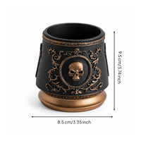 Cranium Pen Holder Black Gothic Cranium Holder Tapered Home Decor
