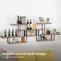 Space-Saving configurable Geometric Shelf Easy to Install Display Rack DIY Assembly Wall Decor Sturdy Construction for Interior Design fans, Homeowners, Renters, Living Room, Bedroom, Office, Dining Area