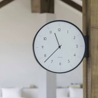 Double Sided Corner Timepiece Non Ticking Double Sided Wall Timepiece Easy To
