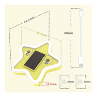 Solar-Powered Vehicle Window Light Window Light USB Rechargeable for Drivers