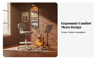 Adjustable Guitar Chair with Footrest Space-Saving for Music Practice, Teenagers