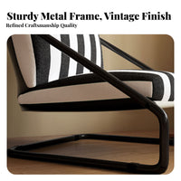 Striped Highspine Armchair mid-century modern styleera Modern design Home Furniture for Readers
