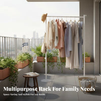 costlessstanding Design Single Clothing rack with Bottom Shelf long-long-lastinging and Sturdy Garment Rack Easy Assembly Clothes Organizer Minimalist and aesthetic for Apartment Dwellers, homeowners, Bedroom, Dorm Room, Entryway, Retail retail outlet