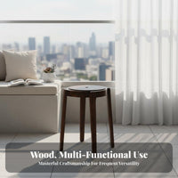 Square Wooden Stool Nordic Design Long Bench Versatile Use for Adults