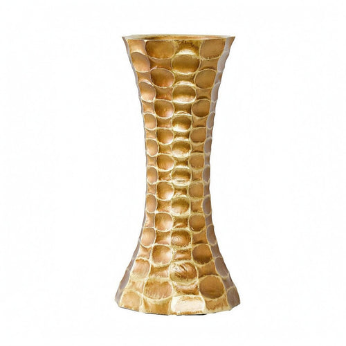 Gold Resin Vase Wide Base Table Ornament Centerpiece