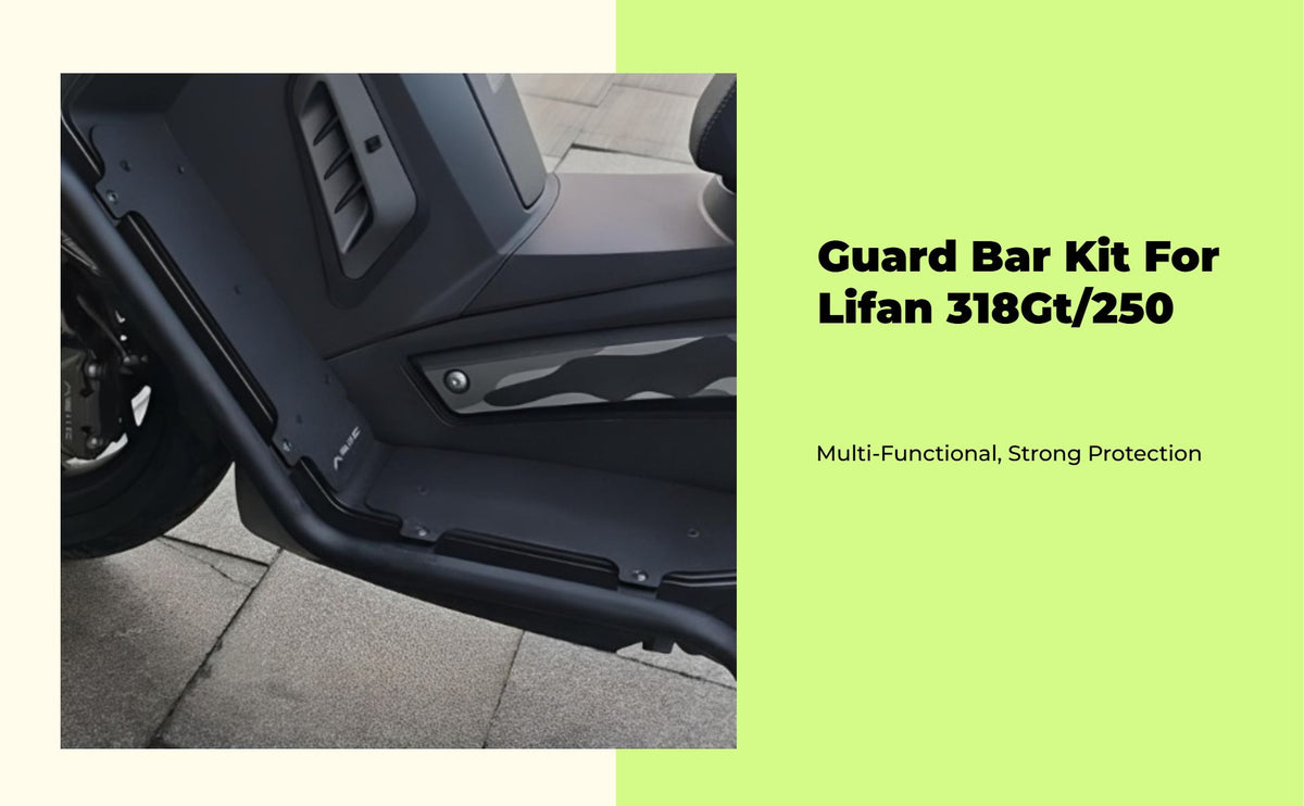 High-strength black engine guard for Model Z motorcycle