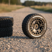 1/14 RC Car Tire with rims  RC Gravel Tire for Model Builders