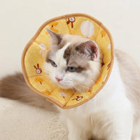 Padded Cat Cone and Dog Cone with Cartoon Pattern, Nylon Material Padded Cone for Kitten, Stop Licking for Post-Surgery Pet Recovery Care