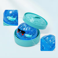 Soft Press Toy with Steamer Box Tactile Press Toy with Container Bouncy Bao Bun Squishy Compact for Fidgeters