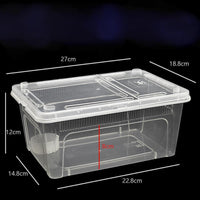 Transparent Amphibian Breeding Box with Ventilated Lid