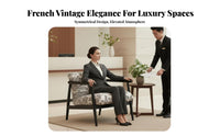 Upholstered High-Sided Armchair French Vintage Design Scalloped Rear Armchair Easy Assembly Modern Minimalist Aesthetic