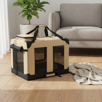 Rolling Pet Carrier Breathable Mesh Wheeled Feline Carrier Hand Carry for Travel