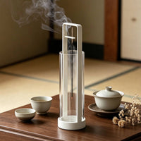 Scented Resin Burner Holder with Glass Modern Scented Resin Burner Holder with Glass Cup Minimalist for Meditation, Tea Room