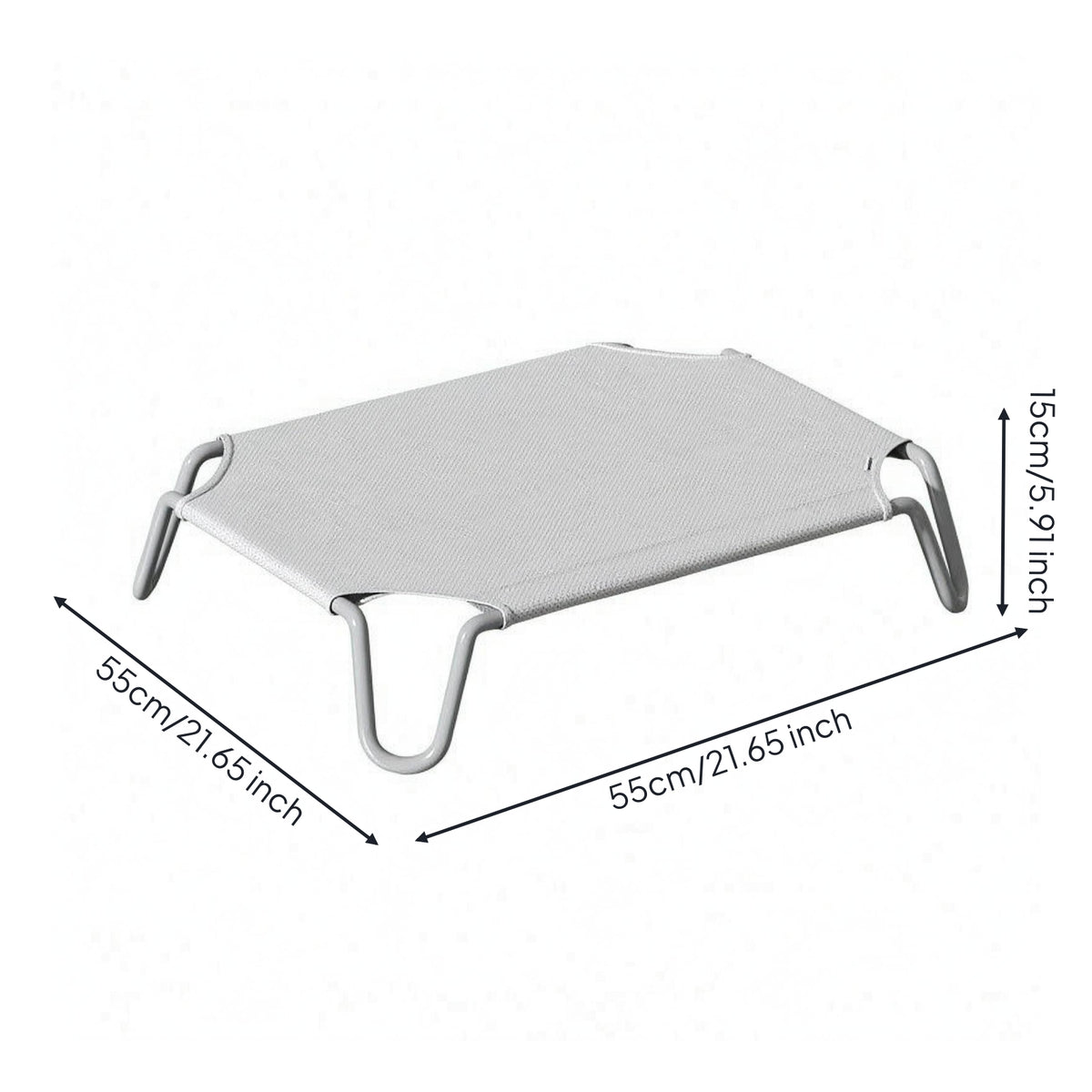 Elevated Pet Bed Breathable Textile Pet Cot Washable