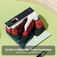 125 Sheets Creative Gift Christmas Train Paper Model Non-Sticky Notes Tear-Away Sculpture Memo Block Includes Acrylic Display Case