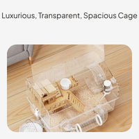 Acrylic Hamster Cage, Transparent Multi-Level Villa
