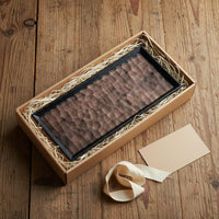 Walnut Wood Brew Tray Long-Lasting Hammered Texture Brew Tray Sleek Texture