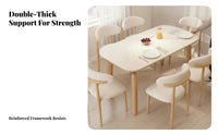 Modern Minimalist Design Rectangular Table with Elephant Legs Scratch Resistant Household Furniture Easy to Clean Indoor Furnishing Thick and Sturdy for Apartment Dwellers, Homeowners, Professionals, Dining Room, Small Living Areas, Home, Dinner Parties