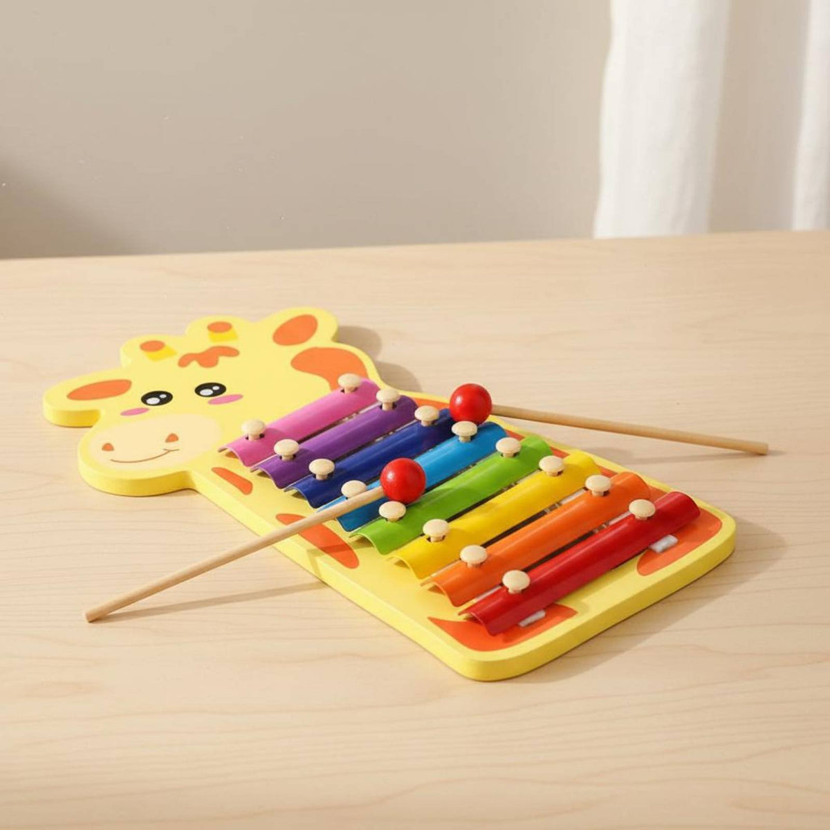 Wooden Xylophone Toy Educational 8 Note Xylophone Child Design 8 Note Glockenspiel for Young Children, Preschoolers