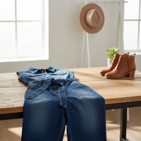 Long Denim Wrap Belt Versatile Jean Cloth Waist Tie Decorative for Women