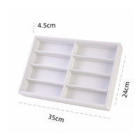 8-Slot Eyeglasses Tray Raised Dividers 8 Slot Sunglass Tray Lined Interior