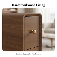 Space-Saving Rolling C-Table Mobile Design Household Furniture Vintage Look Multi-Functional for Apartment Dwellers, Home Workers, Laptop Users, Living Room, Small Spaces, Bedroom