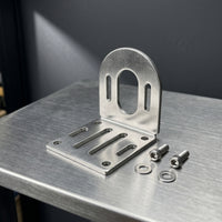 Stainless Steel Motor Mounting Bracket with Screws Adjustable L-Shaped Bracket with Screws Slotted Easy to Install for Hobbyists, Makers, RC Boats, Model Building, Workshops