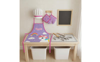 11 Pieces Kids Cooking Set  Machine Washable Children's Cooking Set Fit Young Cook Costume Kit for Girls