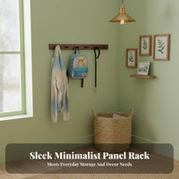 No-Drill Installation Multipeg Wooden Bar sturdy Wood Construction wall surface Hanger Space-Saving Coat Rack Functional Decor for homeowners, Office Workers, Entryway, Hallway, Behind Door, Dorm Room