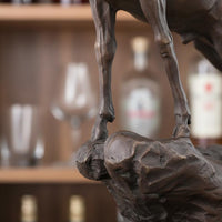 Bronze Deer Sculpture Polished Finish Bronze Deer Figurine Hand-Finished Home Decor for Gift