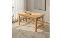 Study Desk with Bookshelf Solid Wood Computer Desk Space-Saving for Students