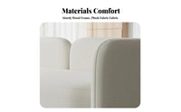 CumulusShaped Sofa and Chair Set Creamy Stylistic Reception Furniture Curved Design Seating Group for Patients, Guests, Bridal Shop, Lounge Area, Salon