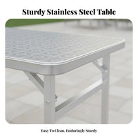 Bi-Fold Rectangular Table Foldable Design Portable Furniture Indoor/outsidedoor Use Easy to Clean for Campers, Home