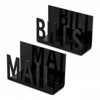 2 Pieces Acrylic Mail Organizer Cutout Lettering Desktop Letter Sorter