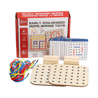 Threading Puzzle Toy Fine Motor Skills Lacing Board Toy Early Learning for Preschoolers, Kindergarten