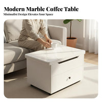 Space-Saving Expandable Lift-Top Table Minimalist Design Lift-Top Coffee Desk with Drawer Hidden Storage Multi-Purpose Furniture Easy to Clean for Apartment Dwellers, Small Families, Home Office Workers, Living Room, Dining Area