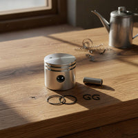 Piston Assembly Metal Piston with Rings Fit Part for Mechanics, Hobbyists