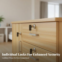 2-Drawer Locking Bedside Table space-saving Size Nightstand with Drawers for Students