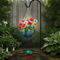 Decorative Stained Glass Wall Vase / Watering Can for Garden & Patio