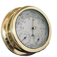 3 in 1 Meteorological Instrument Polished Round Thermometer Hygrometer Pointer Indicators Weather Prediction Meter