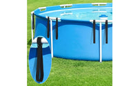 6 Pieces Adjustable Pool Cover Fastening Strap Nylon Pool Cover Strap Kit with Buckles Hook-and-Loop Secure