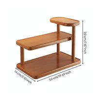 Space-Saving Wooden Desktop Organizer Small Desk Shelf Organizer Sturdy Wooden Desktop Rack Stable for Vanity, Dresser