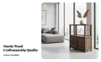 Multi-Tier & Beverage Stand Firm Wood Construction Storage Cabinet Chinese Visual Appearance Easy Assembly for Living Room