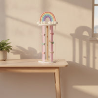 Hair Clip Storage Rack Tabletop Hair Clip Stand Barrette Holder Rainbow Pastel for Girls, Nursery, Bedroom